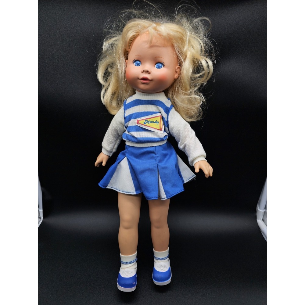 Vintage 1983 Fisher Price My Friend Mandy 16" Blonde Cheerleader Doll